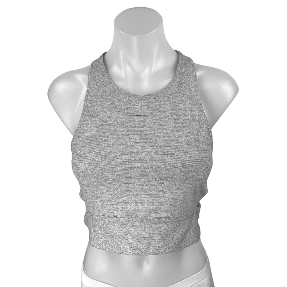Outdoor Voices Heather Gray Sleeveless Athletic Yoga Sports Bra Crop Tank Top M